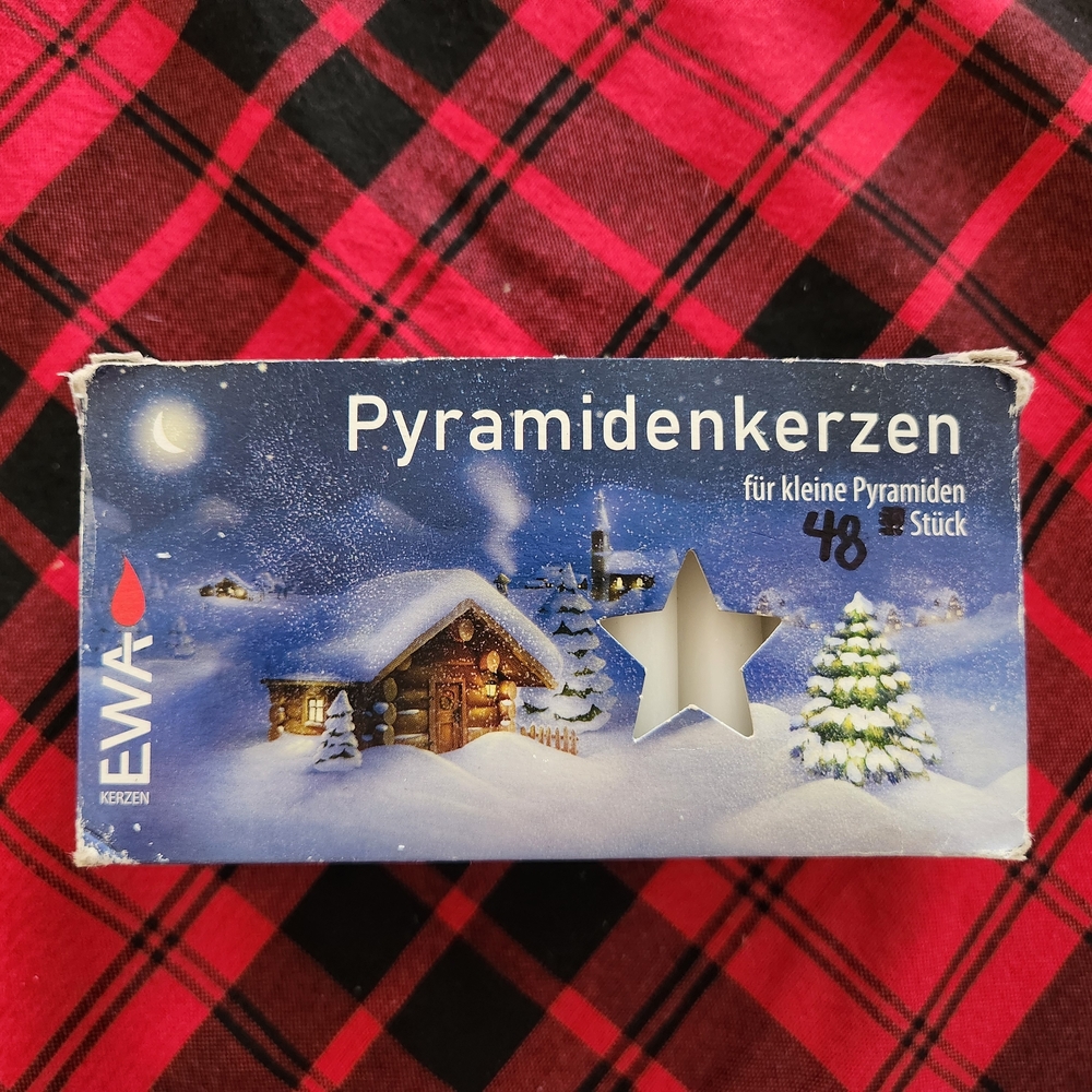 Box Of 48 EWA German Pyramidenkerzen 3" Tall Candles